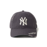 NEW ERA 9TWENTY MLB Visor Logo バイザーロゴ ダメージ ニューヨーク･ヤンキース グラファイト【14745045】