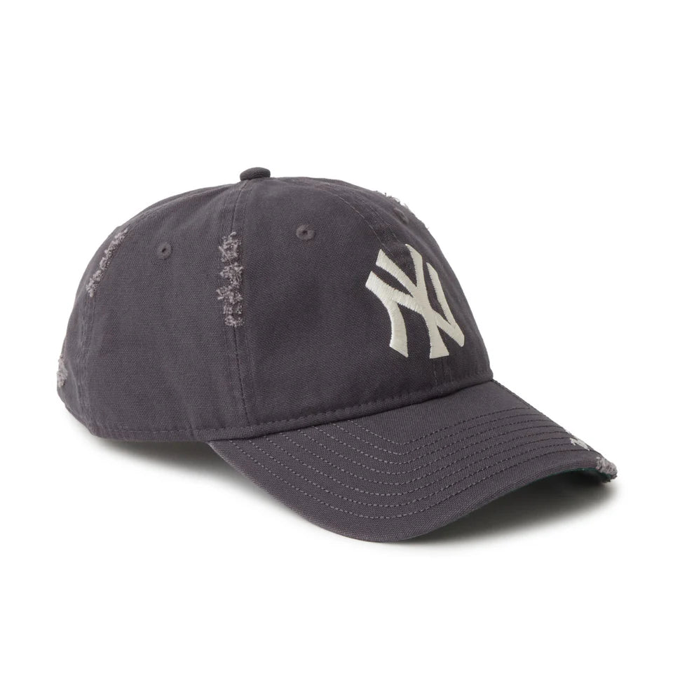 NEW ERA 9TWENTY MLB Visor Logo バイザーロゴ ダメージ ニューヨーク･ヤンキース グラファイト【14745045】