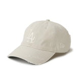 NEW ERA 9TWENTY MLB Visor Logo バイザーロゴ ダメージ ロサンゼルス・ドジャース ストーン【14745078】