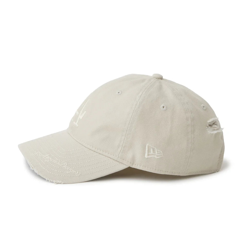 NEW ERA 9TWENTY MLB Visor Logo バイザーロゴ ダメージ ロサンゼルス・ドジャース ストーン【14745078】