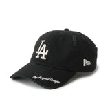 NEW ERA 9TWENTY MLB Visor Logo バイザーロゴ ダメージ ロサンゼルス・ドジャース ブラック【14745079】