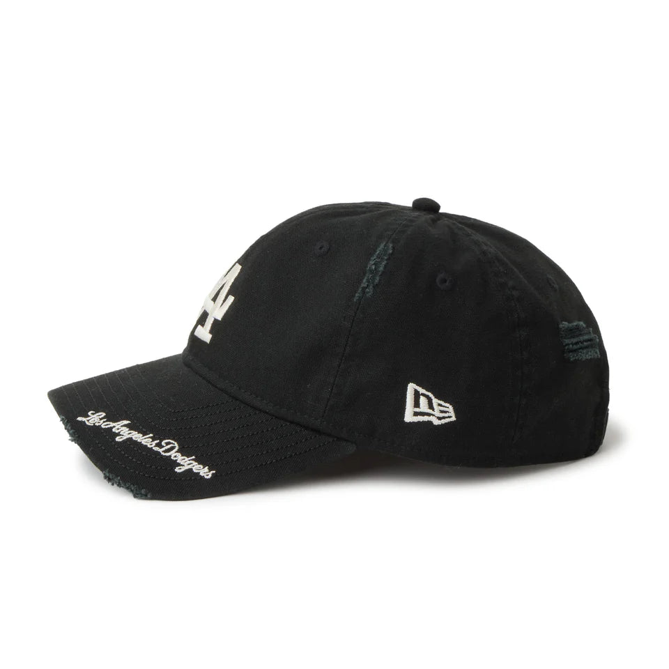 NEW ERA 9TWENTY MLB Visor Logo バイザーロゴ ダメージ ロサンゼルス・ドジャース ブラック【14745079】