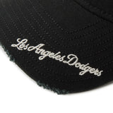 NEW ERA 9TWENTY MLB Visor Logo バイザーロゴ ダメージ ロサンゼルス・ドジャース ブラック【14745079】