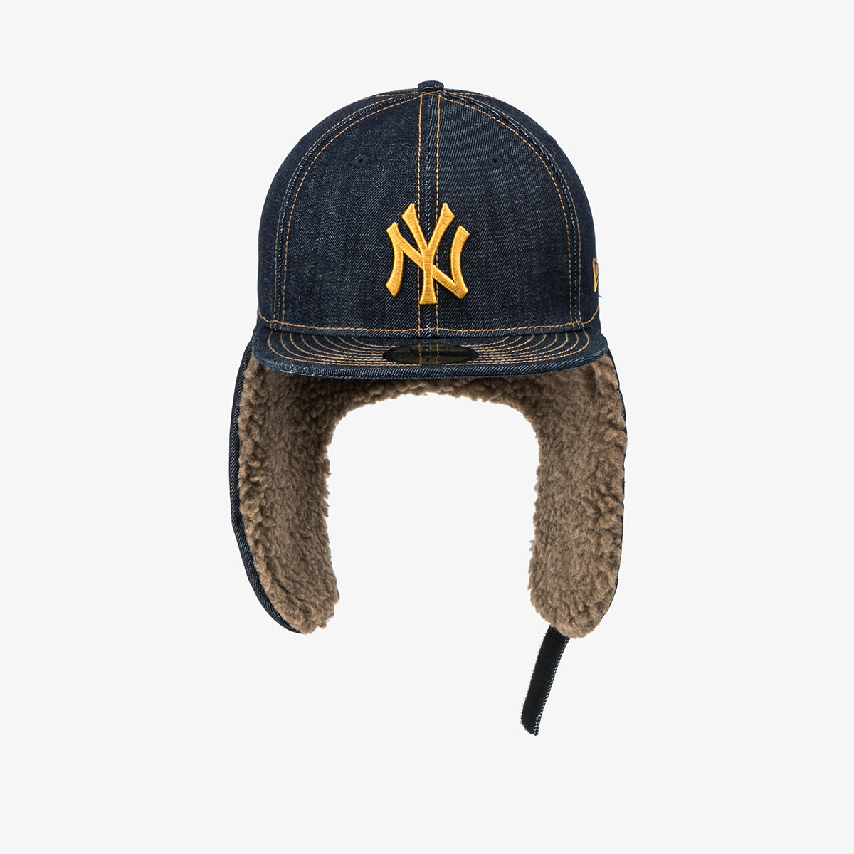 【海外買付品】59FIFTY MLB ニューヨーク ヤンキース デニム ドッグイヤーフィティッドキャップ ネイビー