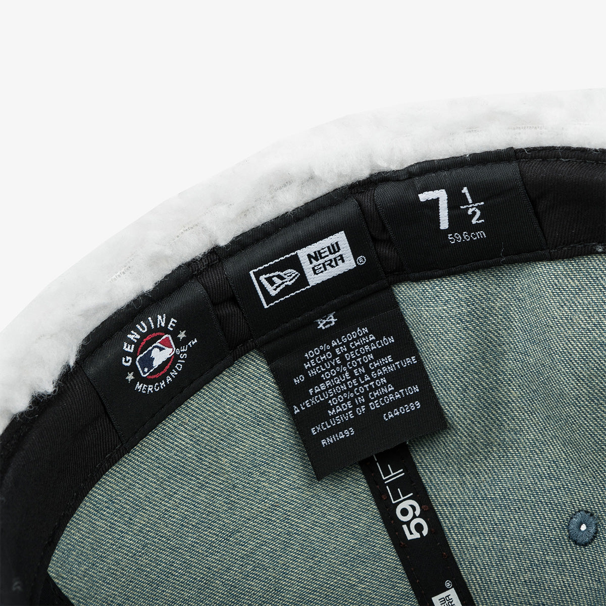 【海外買付品】59FIFTY MLB ニューヨーク ヤンキース デニム ドッグイヤーフィティッドキャップ ブルー