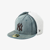 【海外買付品】59FIFTY MLB ニューヨーク ヤンキース デニム ドッグイヤーフィティッドキャップ ブルー