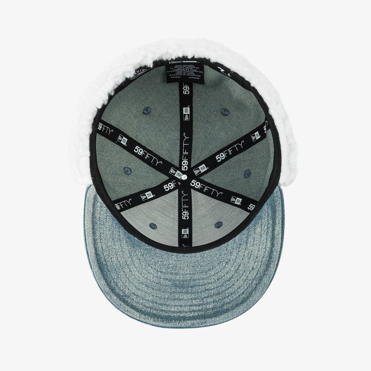 【海外買付品】59FIFTY MLB ニューヨーク ヤンキース デニム ドッグイヤーフィティッドキャップ ブルー