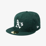 【海外買付品】59FIFTY オールオーバー ペイズリー オークランド アスレチックス グリーン