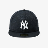 【海外買付品】59FIFTY オールオーバー ペイズリー ニューヨーク ヤンキース ネイビー