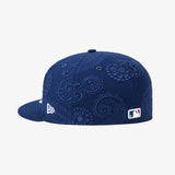 【海外買付品】59FIFTY オールオーバー ペイズリー ロサンゼルス ドジャース ブルー