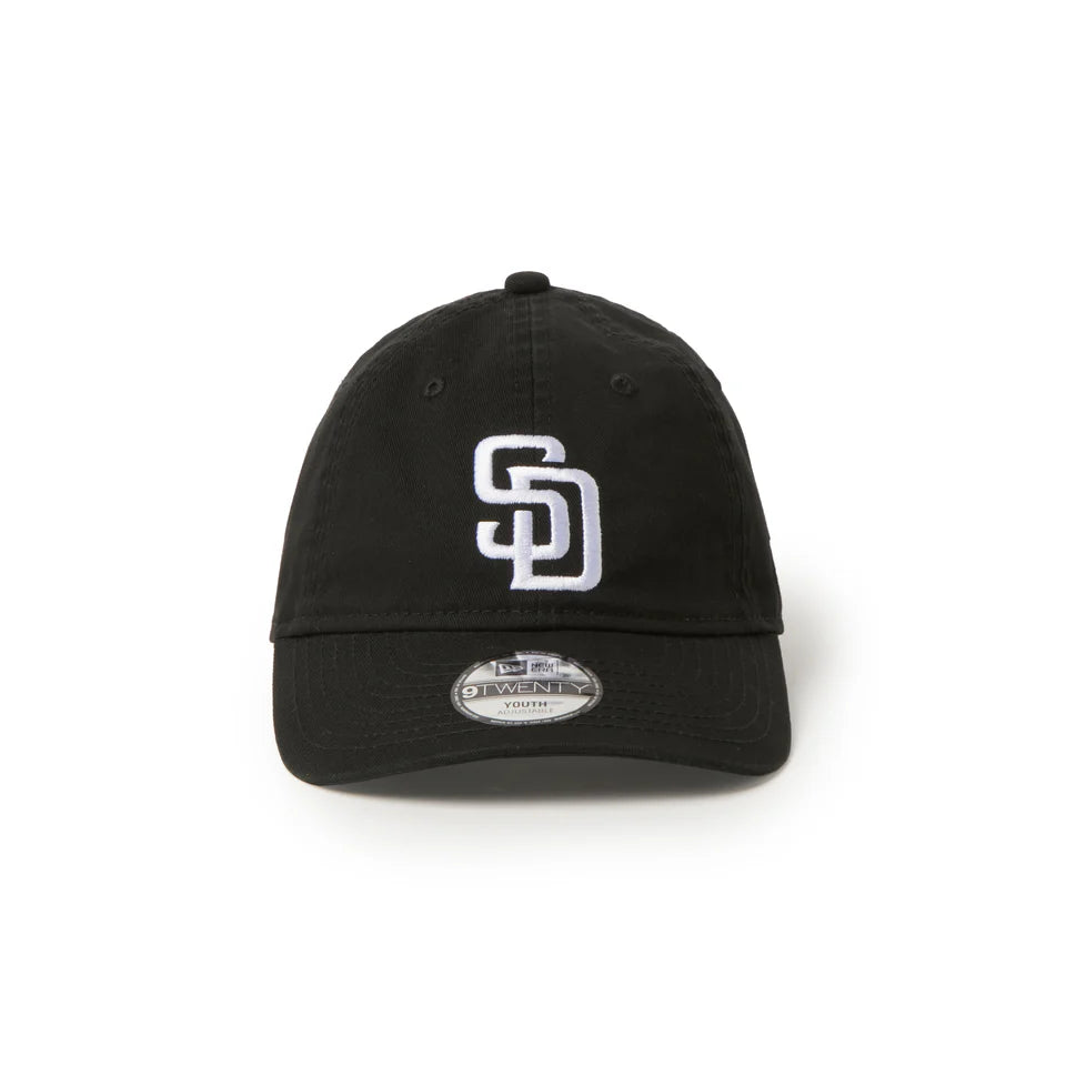 NEW ERA キッズ Youth 9FIFTY ウォッシュドコットン サンディエゴ・パドレス ブラック/ホワイト