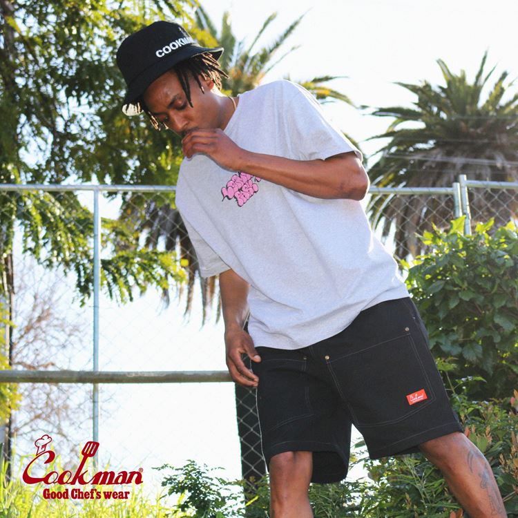 シェフパンツ Chef Pants Short Front pocket Black