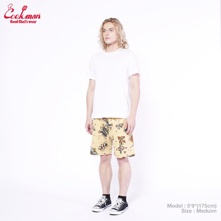 シェフパンツ Chef Pants Short Old Tattoo Beige