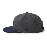 NEW ERA 9FIFTY レザーストラップ MLB Wool Melton ニューヨーク・ヤンキース グレー/ネイビー【15136997】