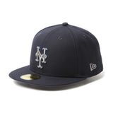 NEW ERA 59FIFTY MLB Metallic Pewter ニューヨーク・メッツ ネイビー【15137368】