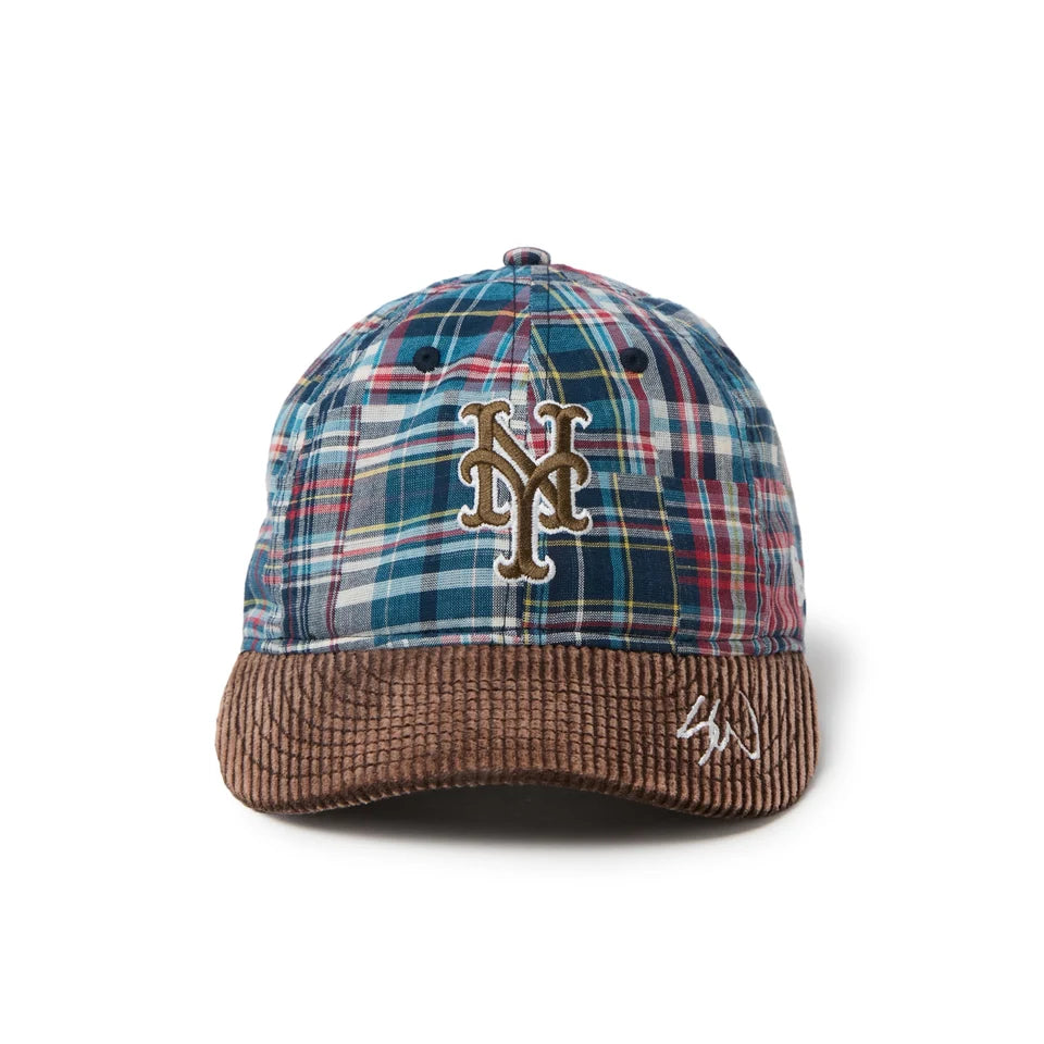 NEW ERA 9THIRTY Sean Wotherspoon ニューヨーク・メッツ マドラスチェック ブラウンコーデュロイバイザー【15156446】