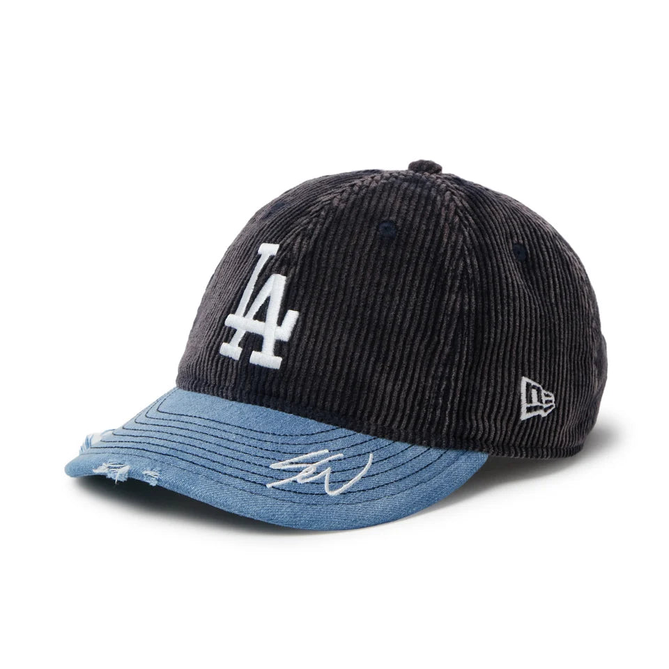 NEW ERA 9THIRTY Sean Wotherspoon ロサンゼルス・ドジャース ネイビーコーデュロイ ウォッシュドデニムバイザー【15156447】