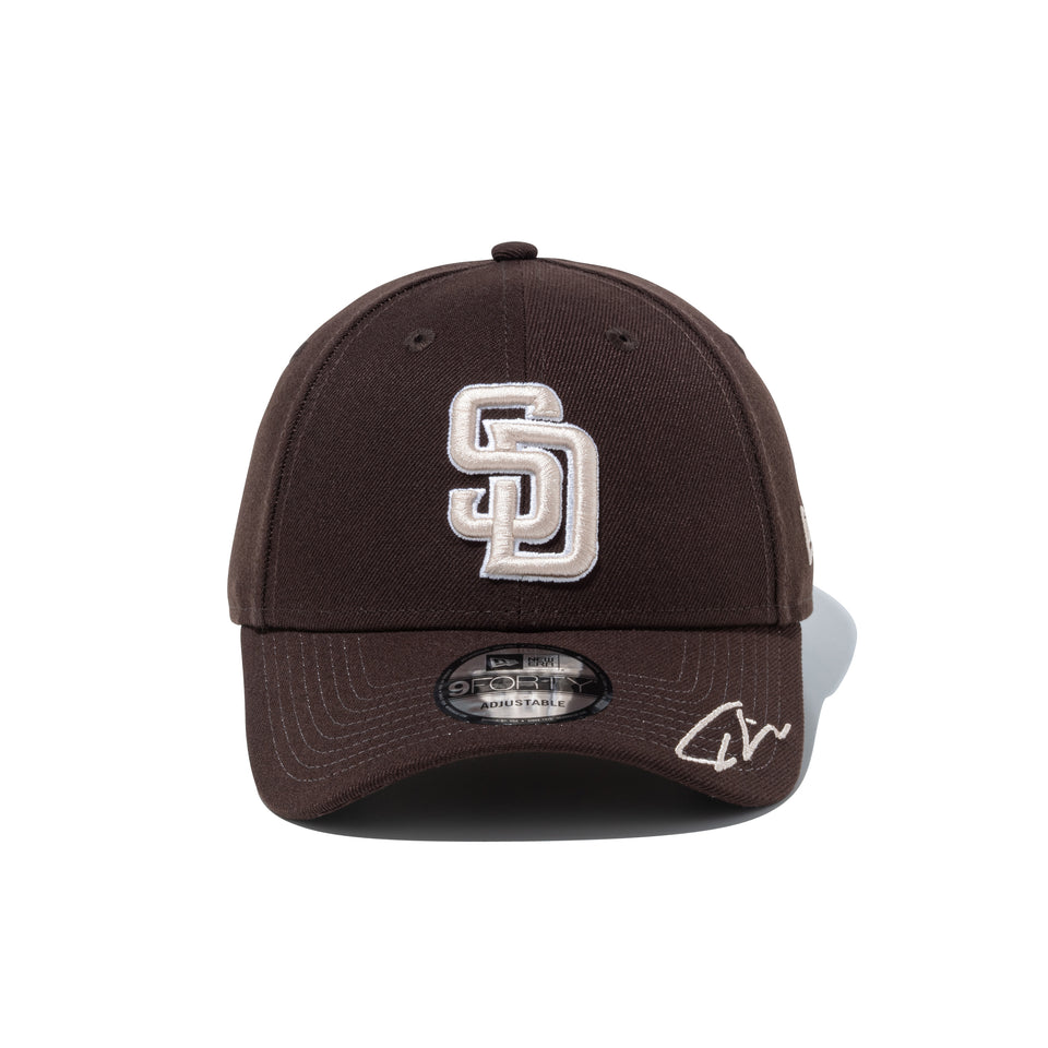 NEW ERA 9FORTY Japan Players Signature サンディエゴ・パドレス ダルビッシュ有 バーントウッド【15372623】