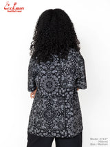 ワークシャツ Work Shirts Short Sleeve Light Paisley Black