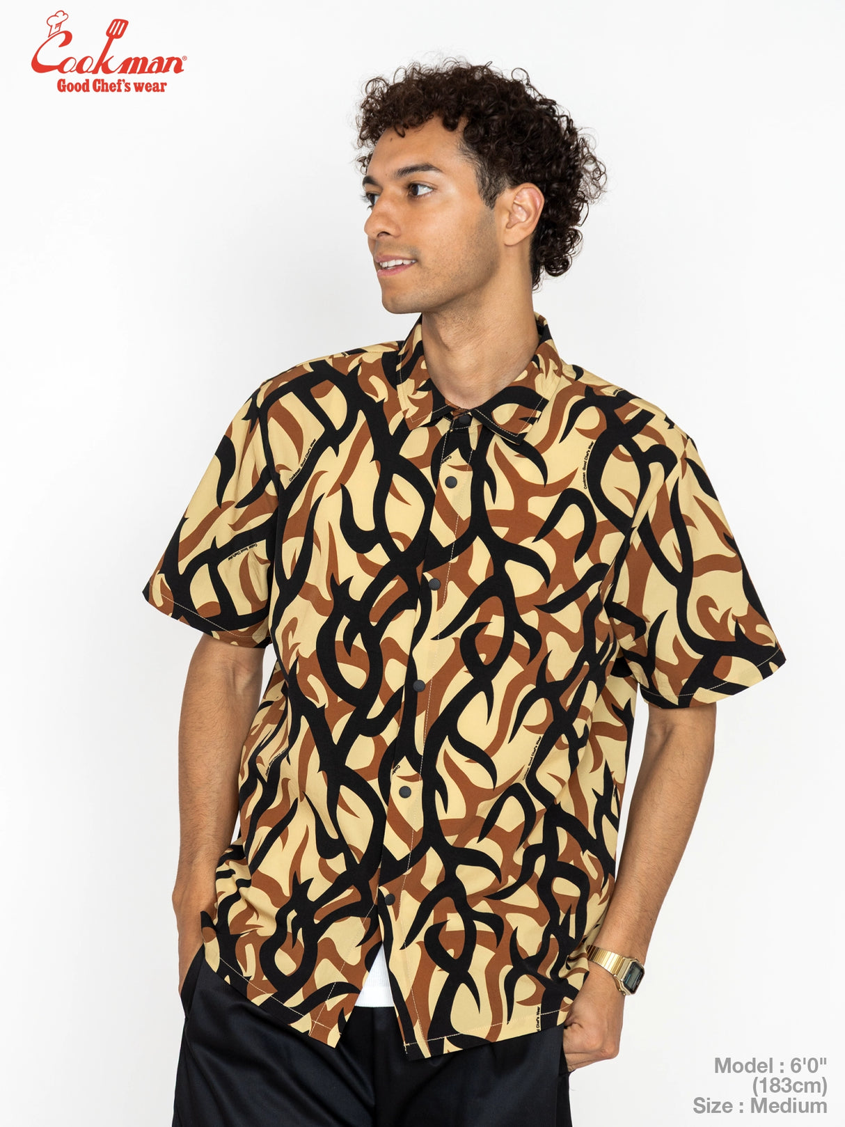 ワークシャツ Work Shirts Short Sleeve Light Tribal Camo Beige