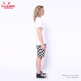 シェフパンツ Chef Pants Short Front pocket Checker Black
