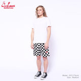 シェフパンツ Chef Pants Short Front pocket Checker Black