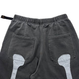 vanson  Bone Patch Sweat Shorts- Black / White