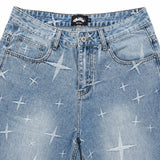 CHILLIN'  Star Denim Shorts-