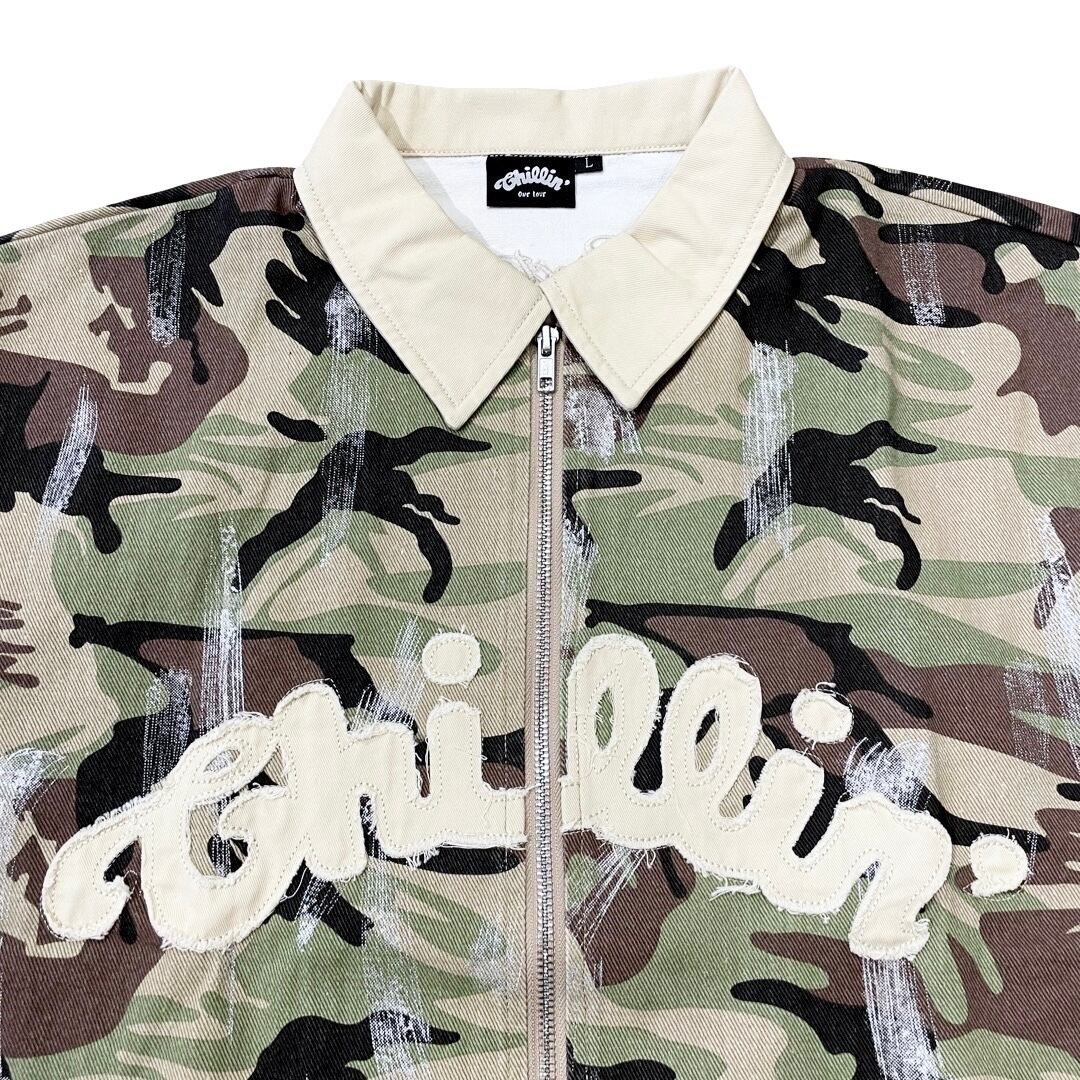CHILLIN' -Camo Open Zip Shirts-　　　