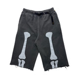 vanson  Bone Patch Sweat Shorts- Black / White