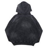 CHILLIN'. Studs Pigment Zip Hoodie- Black