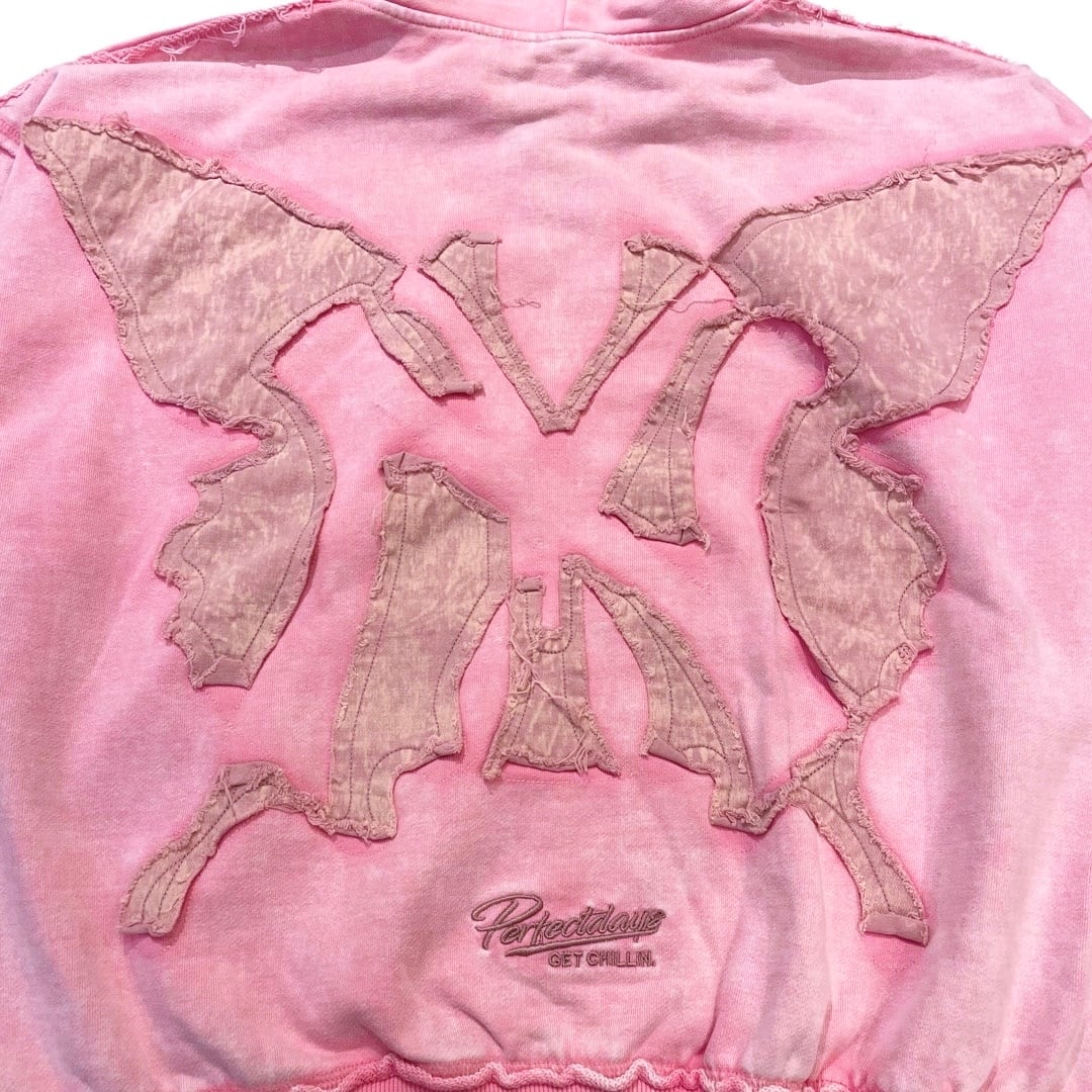 CHILLIN' -NY BUTTERFLY PIGMENT ZIP HOODIE-
