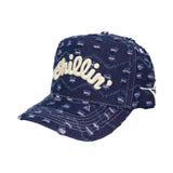 CHILLIN' -CRASH DENIM CAP- NAVY