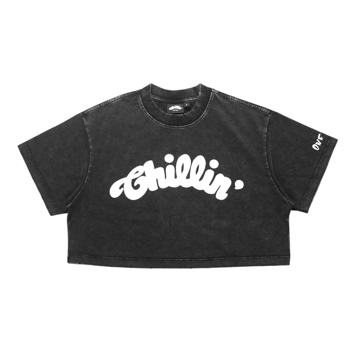 CHILLIN' Women's Big Logo Pigment Cropped S/Tee