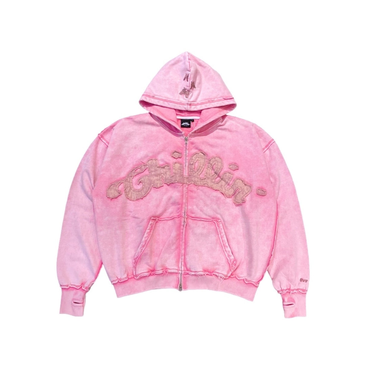CHILLIN' -NY BUTTERFLY PIGMENT ZIP HOODIE-