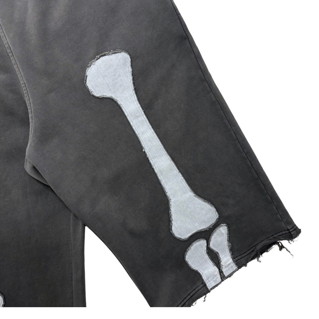 vanson  Bone Patch Sweat Shorts- Black / White
