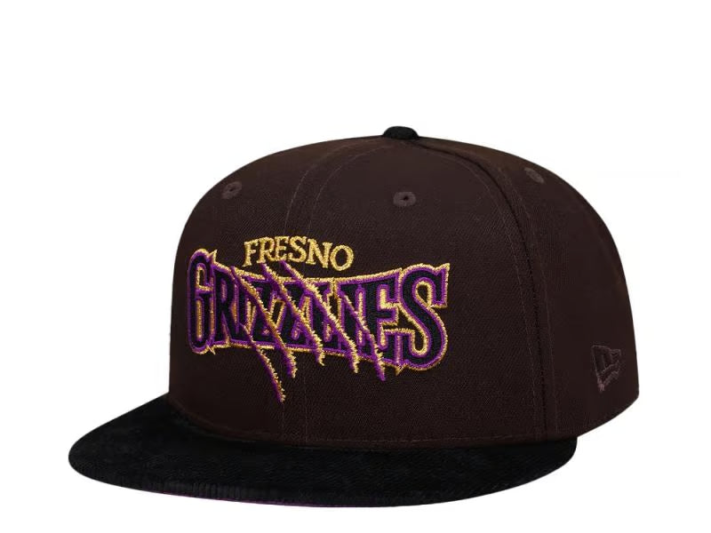 【海外買付品】59FIFTY Fresno Grizzlies Burnt Purple Cord Prime