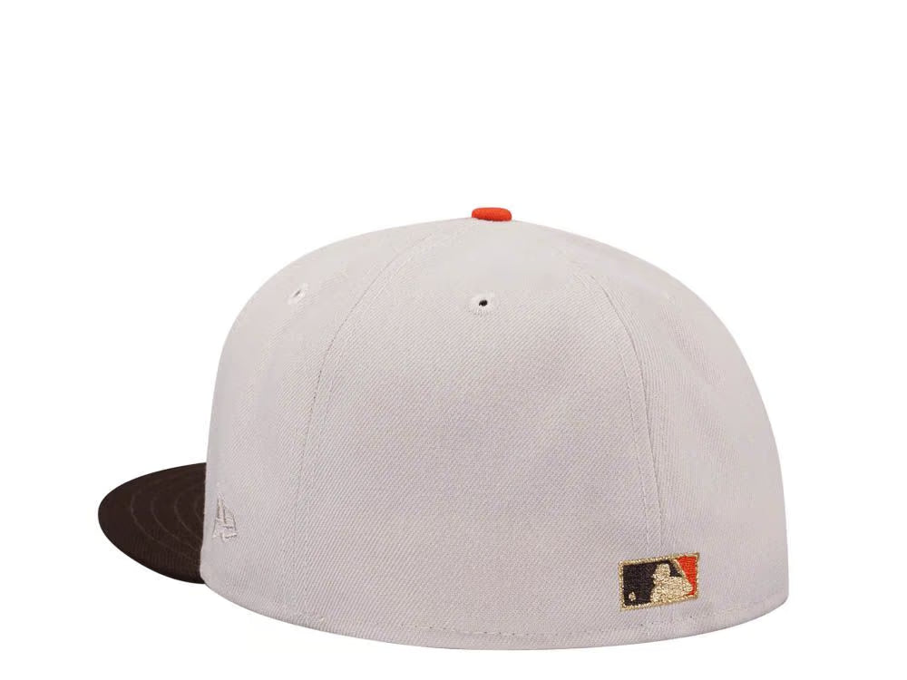 【海外買付品】NEW ERA 59FIFTY BALTIMORE ORIOLES 30TH ANNIVERSARY STONE GOLD TWO TONE