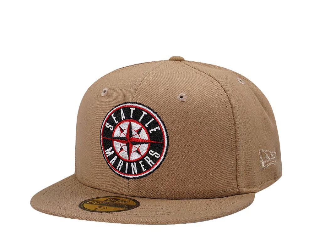 【海外買付品】NEW ERA 59FIFTY SEATTLE MARINERS KHAKI CLASSIC EDITION