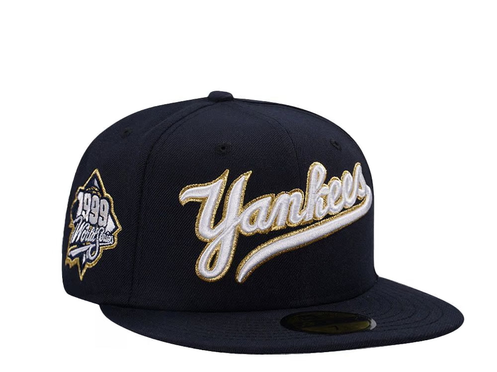 【海外買付品】NEW ERA 59FIFTY NEW YORK YANKEES WORLD SERIES 1999 NAVY GOLD