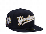 【海外買付品】NEW ERA 59FIFTY NEW YORK YANKEES WORLD SERIES 1999 NAVY GOLD