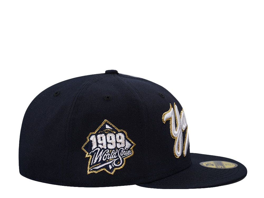 【海外買付品】NEW ERA 59FIFTY NEW YORK YANKEES WORLD SERIES 1999 NAVY GOLD