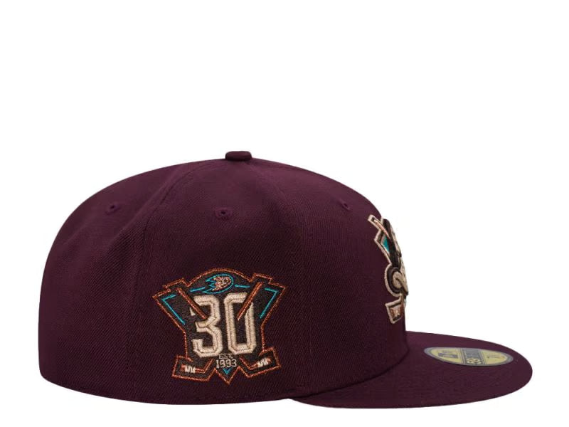 【海外買付品】59FIFTY Anaheim Ducks 30th Anniversary Maroon