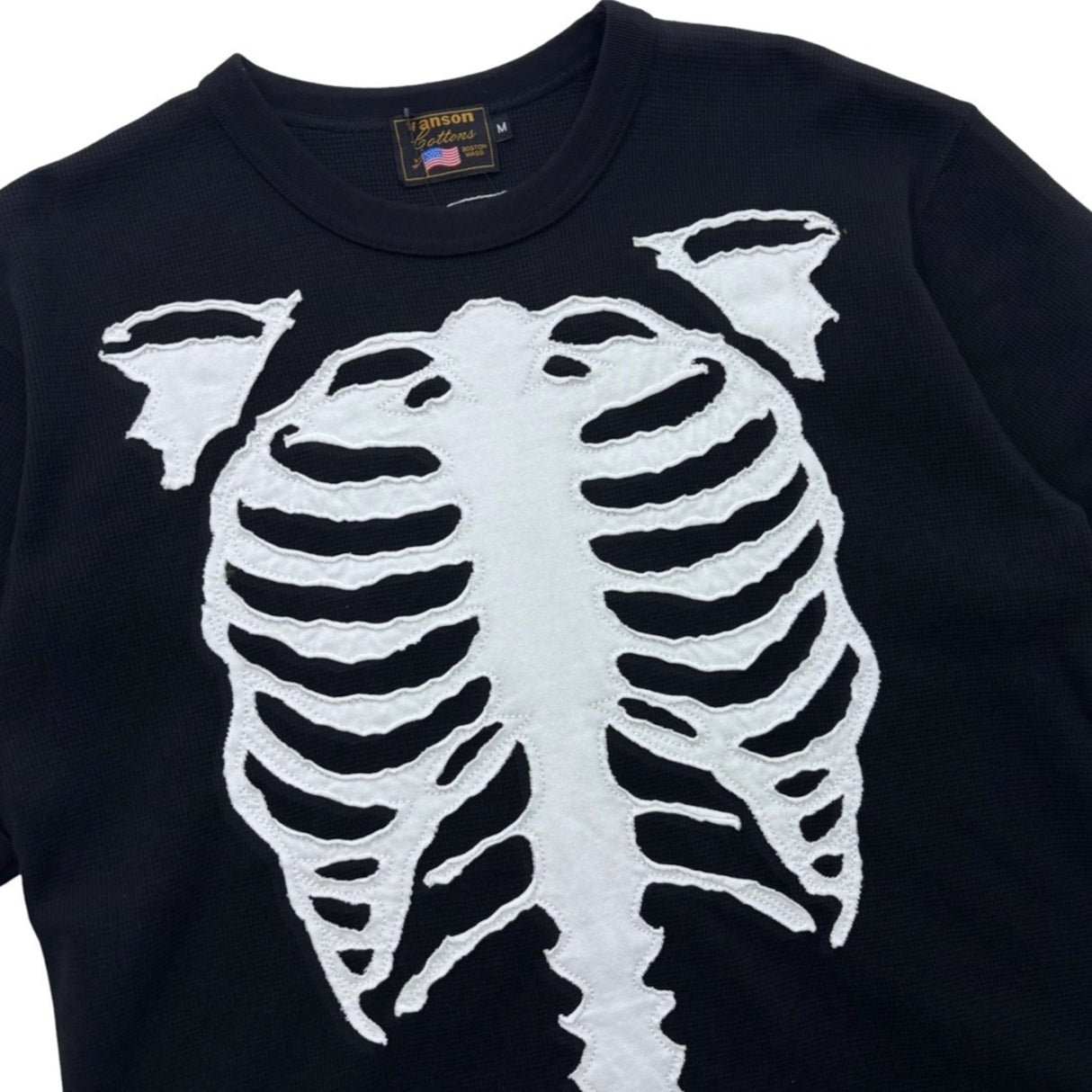vanson  Bone Thermal S/S TEE- Black / White