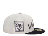 【海外買付品】NEW ERA 59FIFTY CHICAGO WHITE SOX 95 YEARS SATIN EDITION WHITE BLACK