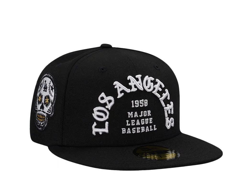 【海外買付品】NEW ERA 59FIFTY LOS ANGELES DODGERS SKULL BLACK