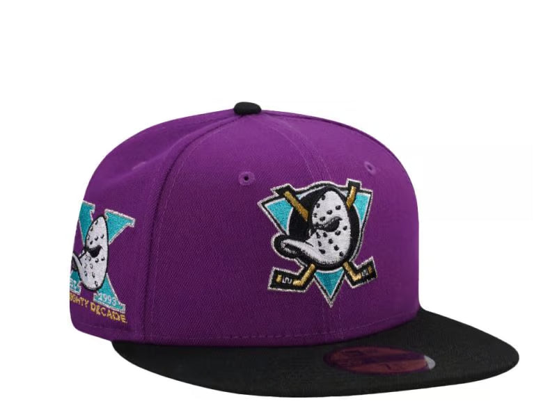 【海外買付品】59FIFTY Anaheim Ducks 10th Anniversary Purple