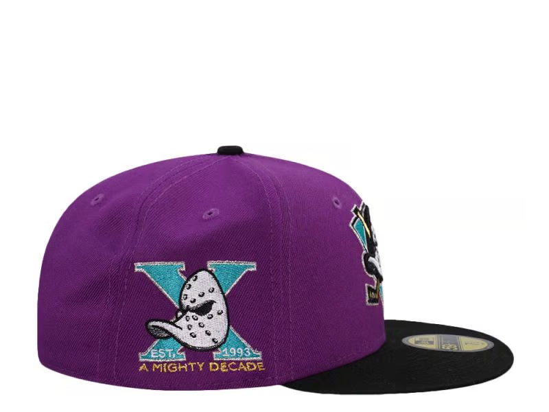 【海外買付品】59FIFTY Anaheim Ducks 10th Anniversary Purple