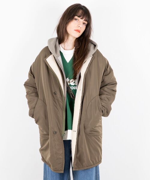 HYSTERIC GLAMOUR　VIXEN GIRL ノーカラーリバーシブルコート
