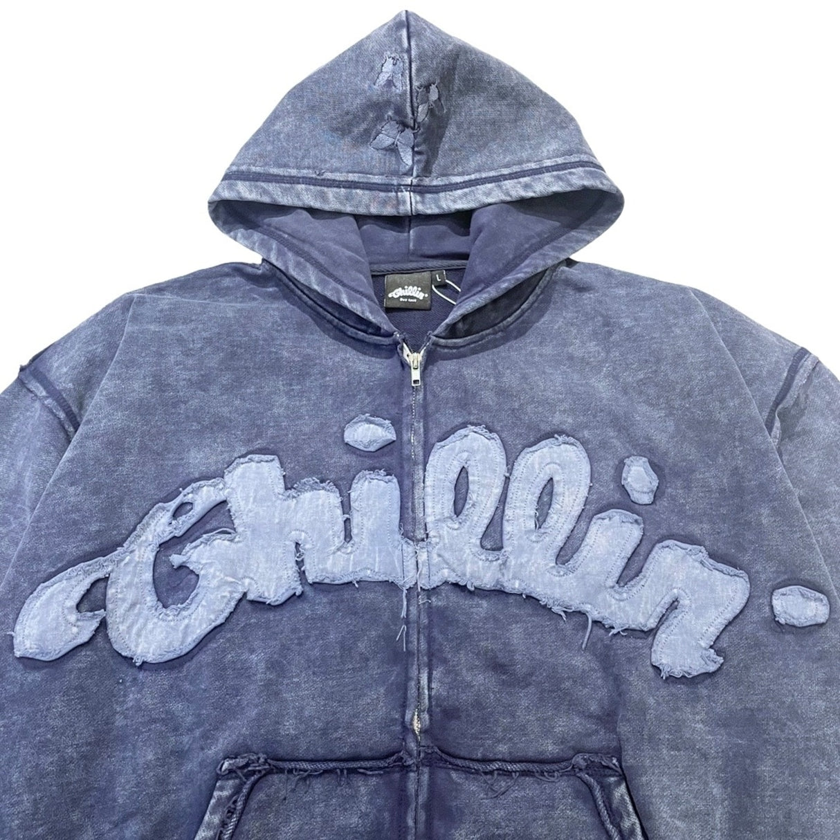 CHILLIN' -NY BUTTERFLY PIGMENT ZIP HOODIE-